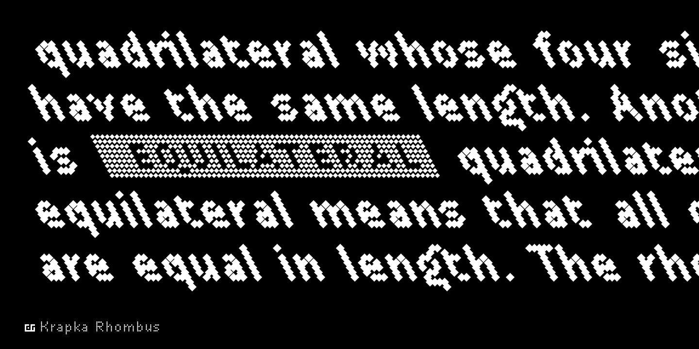 Ejemplo de fuente DR Krapka Rhombus Font Size10 px